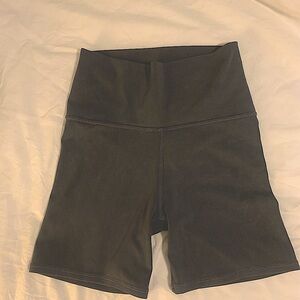 High-Waisted Gray Women's Bike Shorts